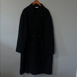 Armani Collezioni Men's Classic Black Trench Coat